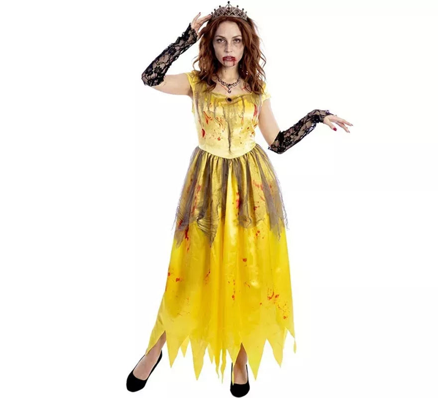 Translation missing: es.Disfraz de Princesa amarilla Zombie para mujer