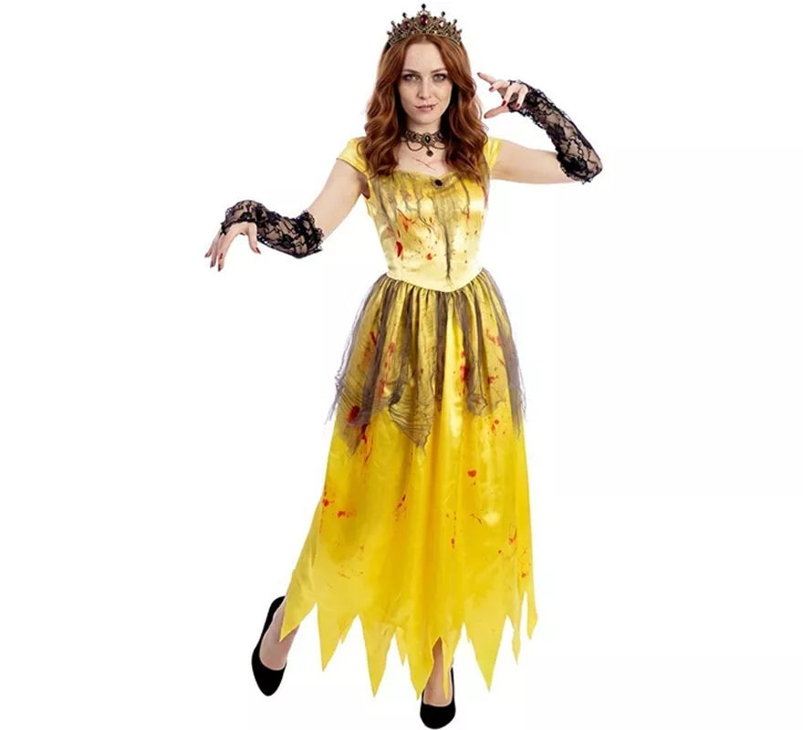 Translation missing: es.Disfraz de Princesa amarilla Zombie para mujer