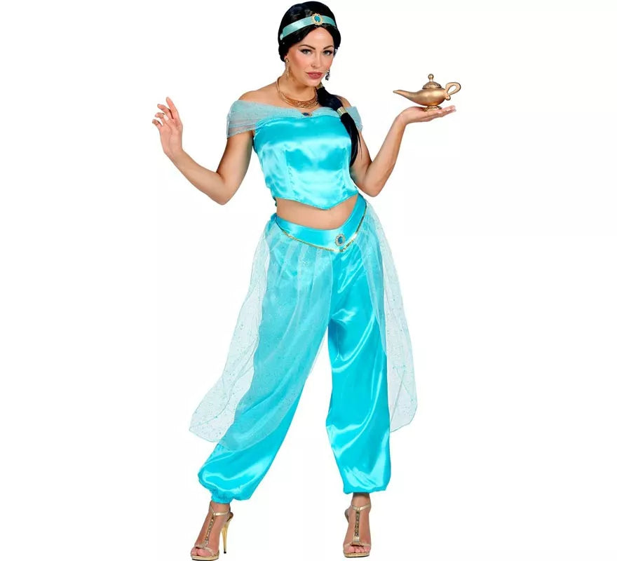 Translation missing: es.Disfraz de Princesa Árabe azul para mujer