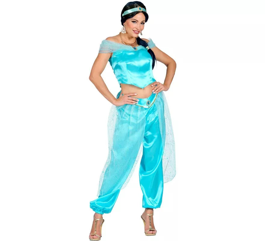 Translation missing: es.Disfraz de Princesa Árabe azul para mujer