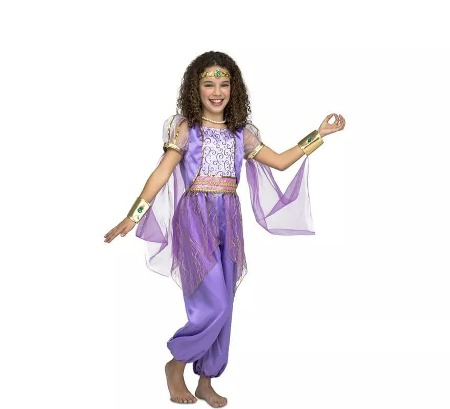 Translation missing: es.Disfraz de Princesa Árabe Morada para niña