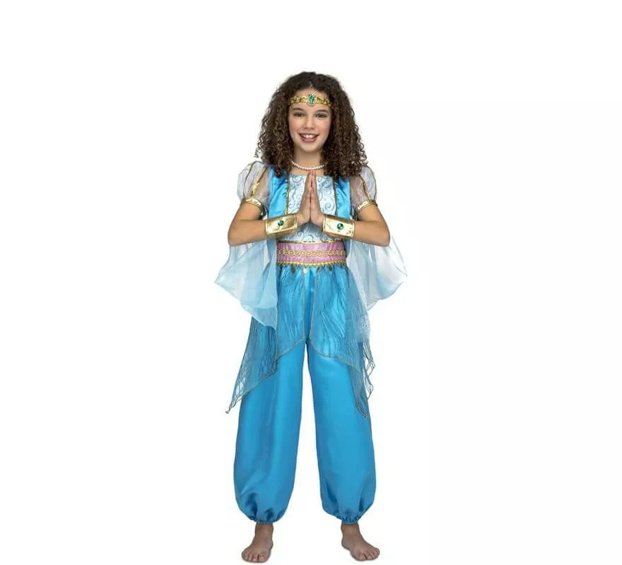 Translation missing: es.Disfraz de Princesa Árabe Turquesa para niña