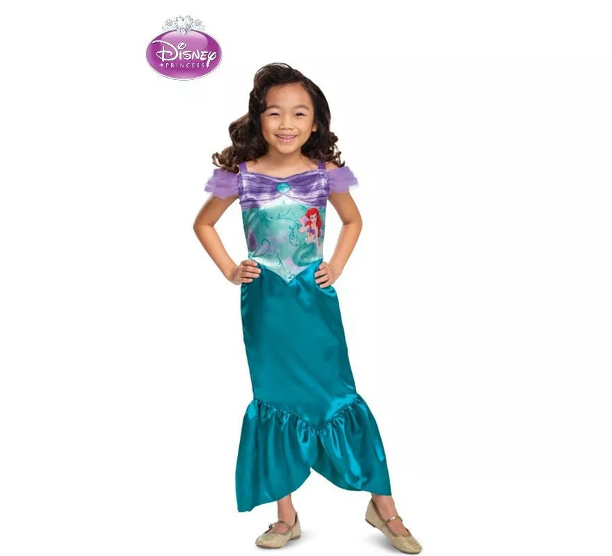 Translation missing: es.Disfraz de Princesa Ariel Básico Plus para niña