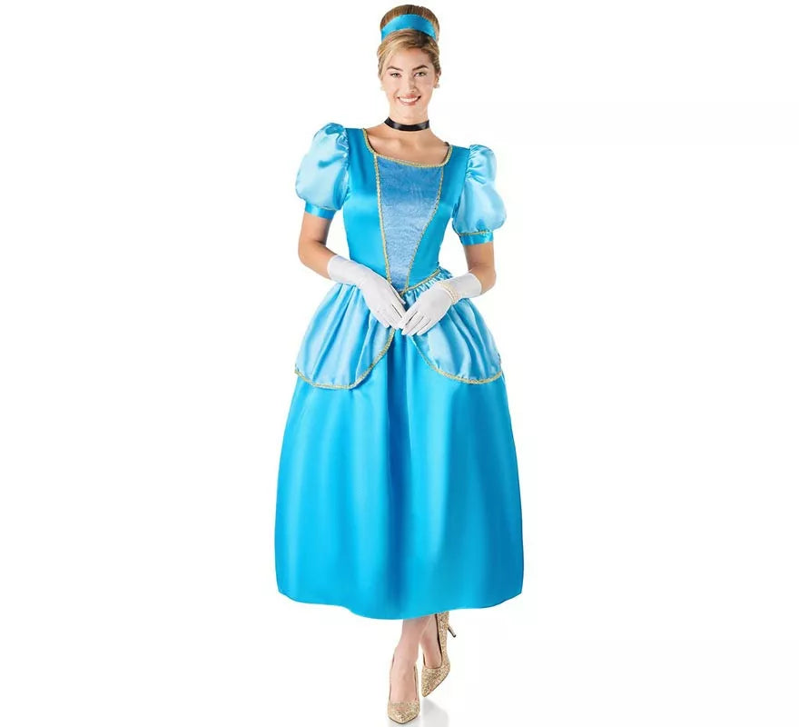 Translation missing: es.Disfraz de Princesa azul celeste de cuento para mujer