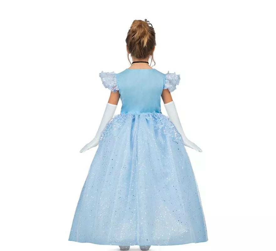 Translation missing: es.Disfraz de Princesa azul celeste de cuento para niña