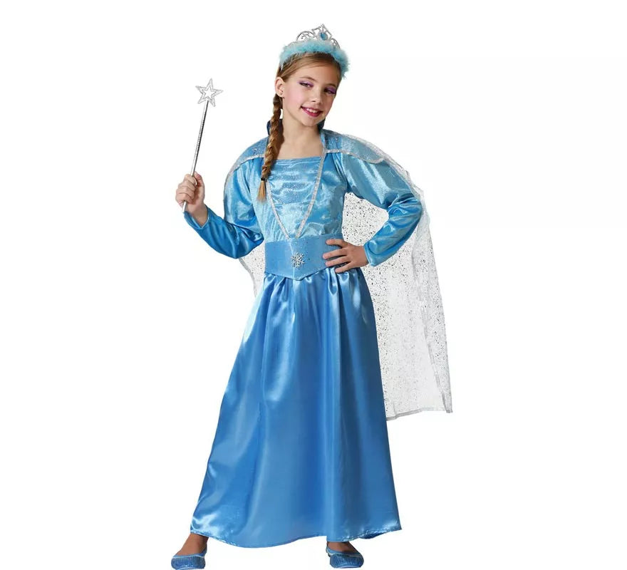 Translation missing: es.Disfraz de Princesa con capa azul para niña