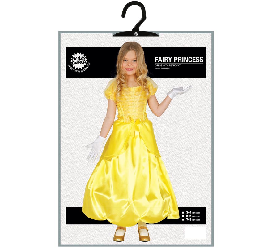 Translation missing: es.Disfraz de Princesa de Cuento amarilla para niña
