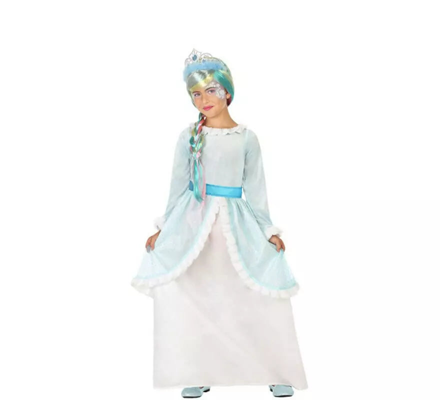 Translation missing: es.Disfraz de Princesa del Hielo Azul para niña