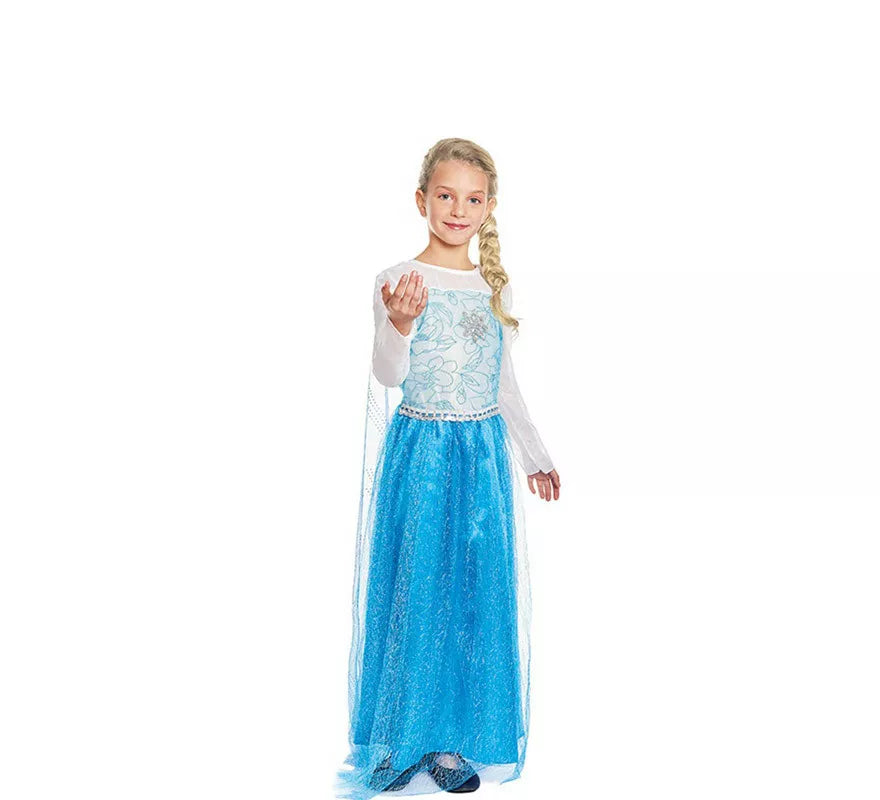 Translation missing: es.Disfraz de Princesa del Hielo Azul para niña