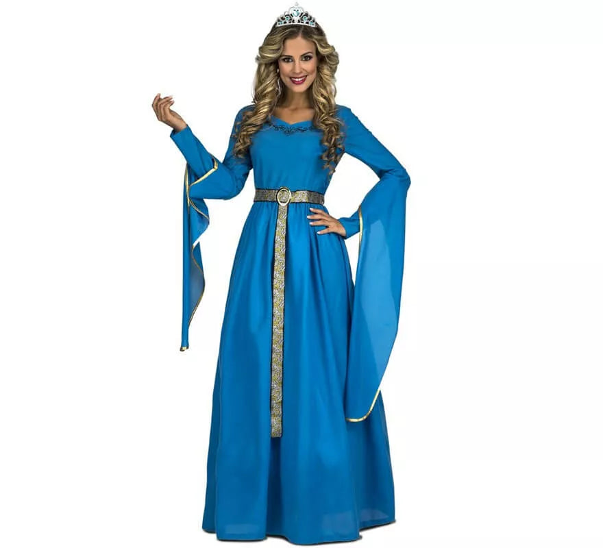 Translation missing: es.Disfraz de Princesa Medieval Azul para mujer