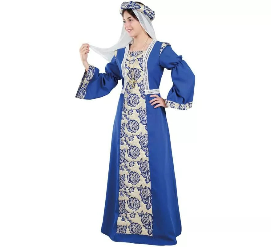 Translation missing: es.Disfraz de Princesa Medieval Azul para mujer
