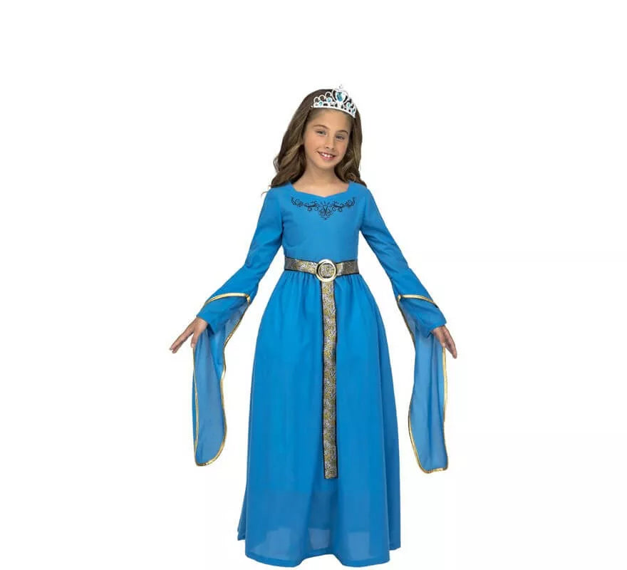 Translation missing: es.Disfraz de Princesa Medieval Azul para niña