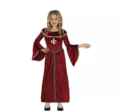 Disfraz de Princesa Medieval con mangas para niña