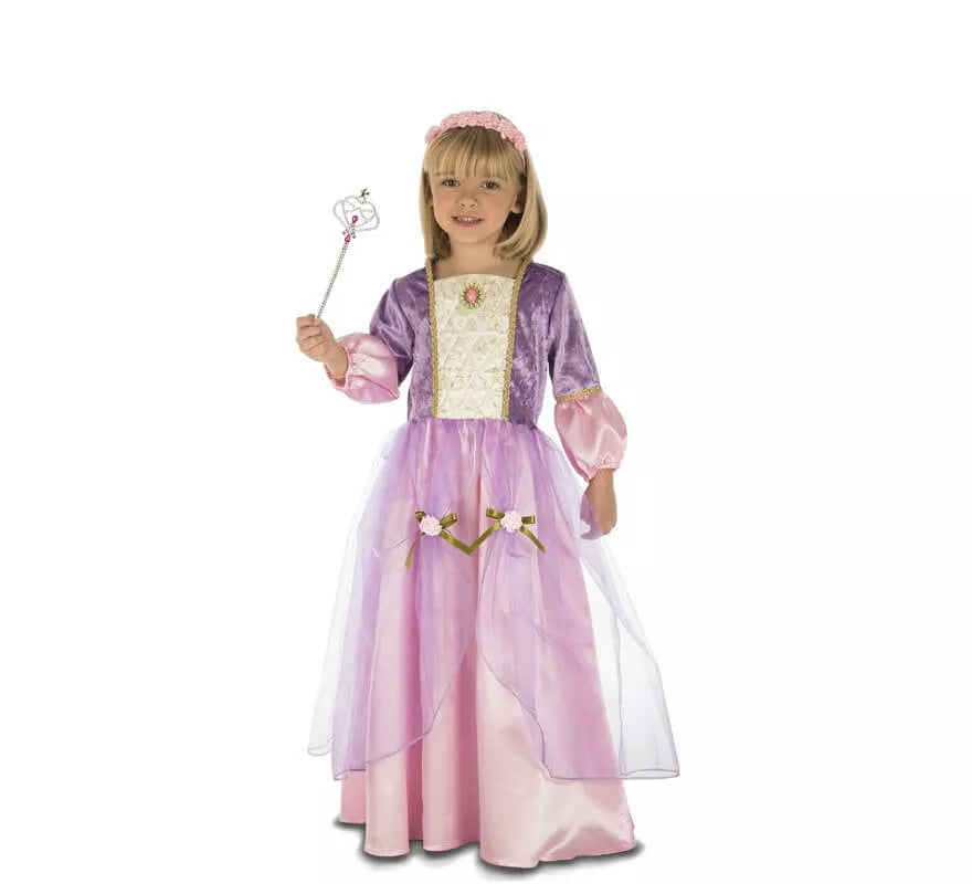 Translation missing: es.Disfraz de Princesa Medieval Morada para niña