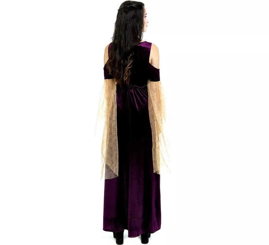 Translation missing: es.Disfraz de Princesa Medieval púrpura mangas largas para mujer