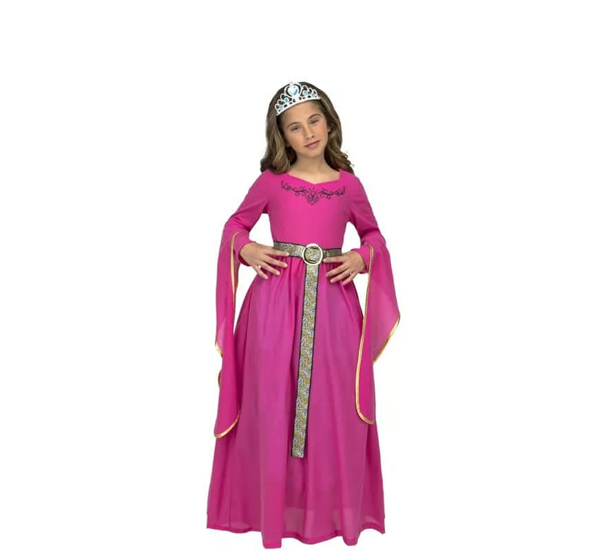 Translation missing: es.Disfraz de Princesa Medieval Rosa para niña