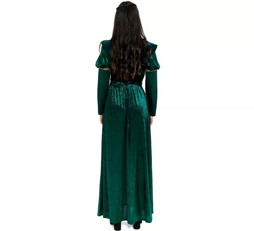 Translation missing: es.Disfraz de Princesa Medieval verde oscuro para mujer