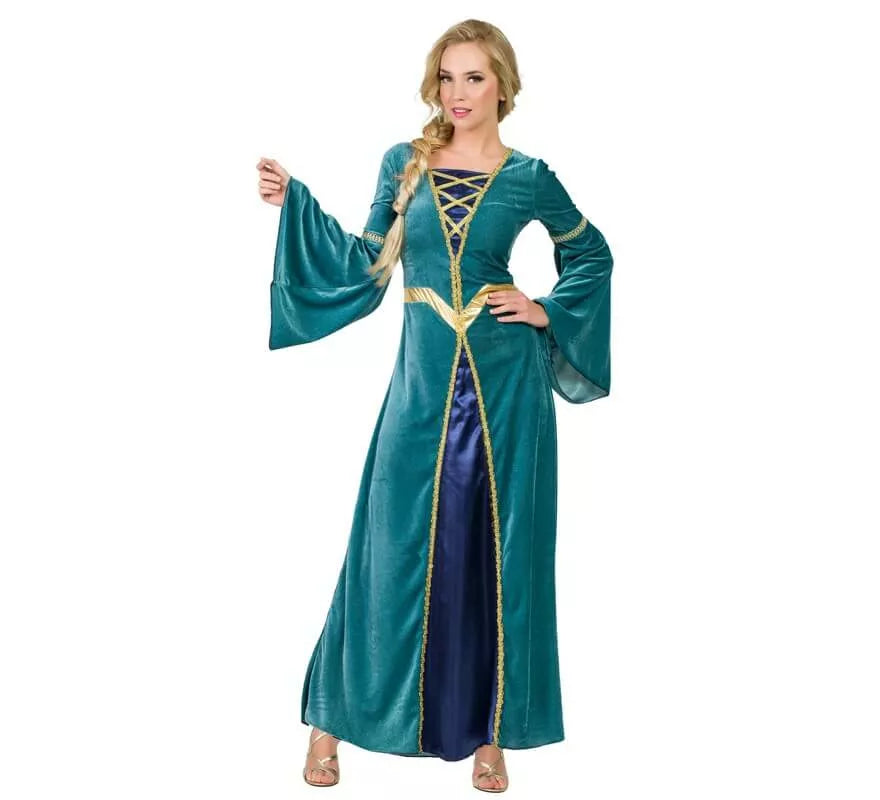 Translation missing: es.Disfraz de Princesa Medieval Verde para mujer