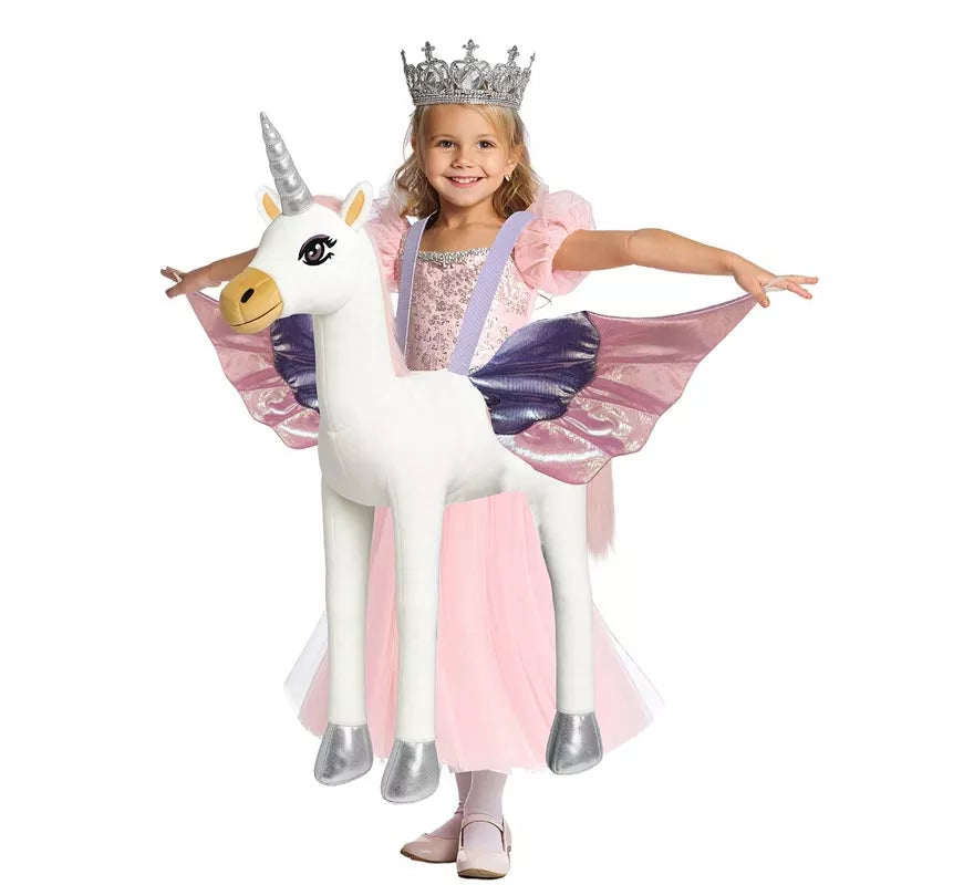 Disfraz de Princesa montando Unicornio para niña