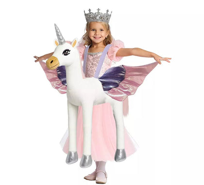Disfraz de Princesa montando Unicornio para niña