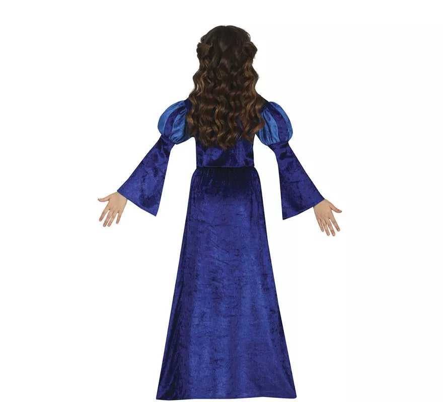 Translation missing: es.Disfraz de Princesa o Noble Medieval azul para niña