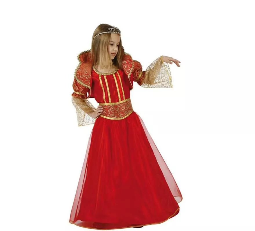 Translation missing: es.Disfraz de Princesa o Reina rojo para niñas