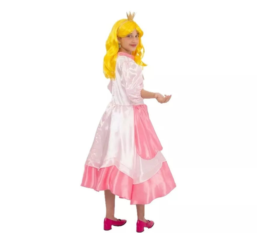 Disfraz de Princesa rosa con broche para niña