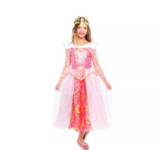 Disfraz de Princesa Rosa de Cuento para niña