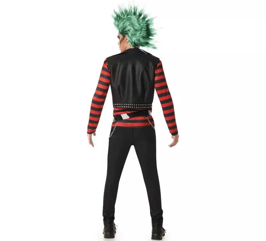 Translation missing: es.Disfraz de Punky a Rayas para hombre