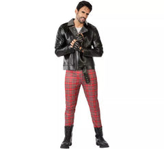 Disfraz de Punky Rojo y Negro para hombre