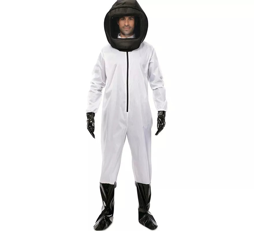 Translation missing: es.Disfraz de Químico en traje blanco y negro para hombre
