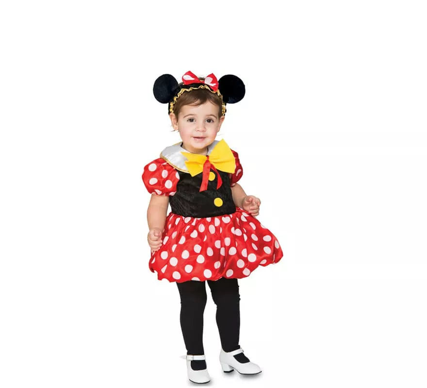 Translation missing: es.Disfraz de Ratoncita con topos para niña y bebé