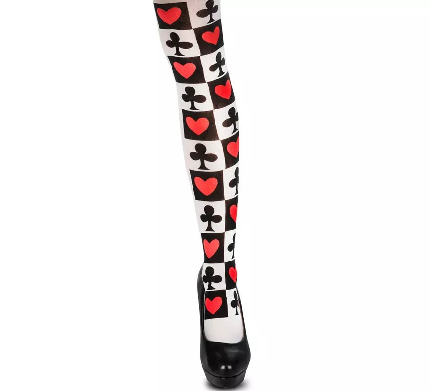 Translation missing: es.Disfraz de Reina de Corazones con medias para mujer
