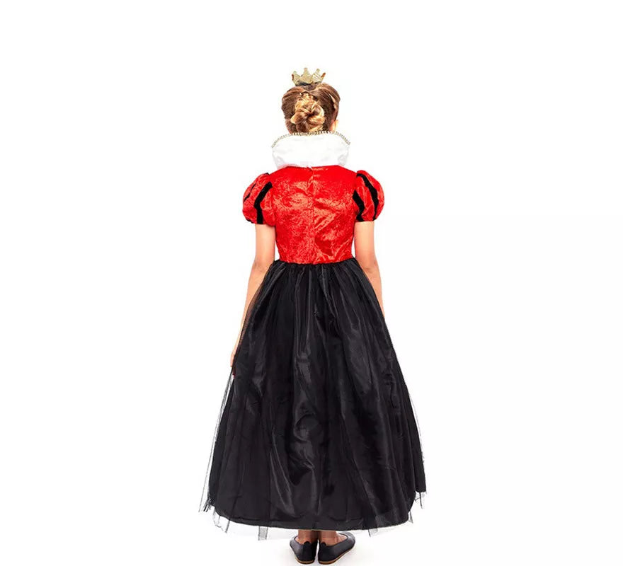 Translation missing: es.Disfraz de Reina de Corazones Rojo y Negro para niña