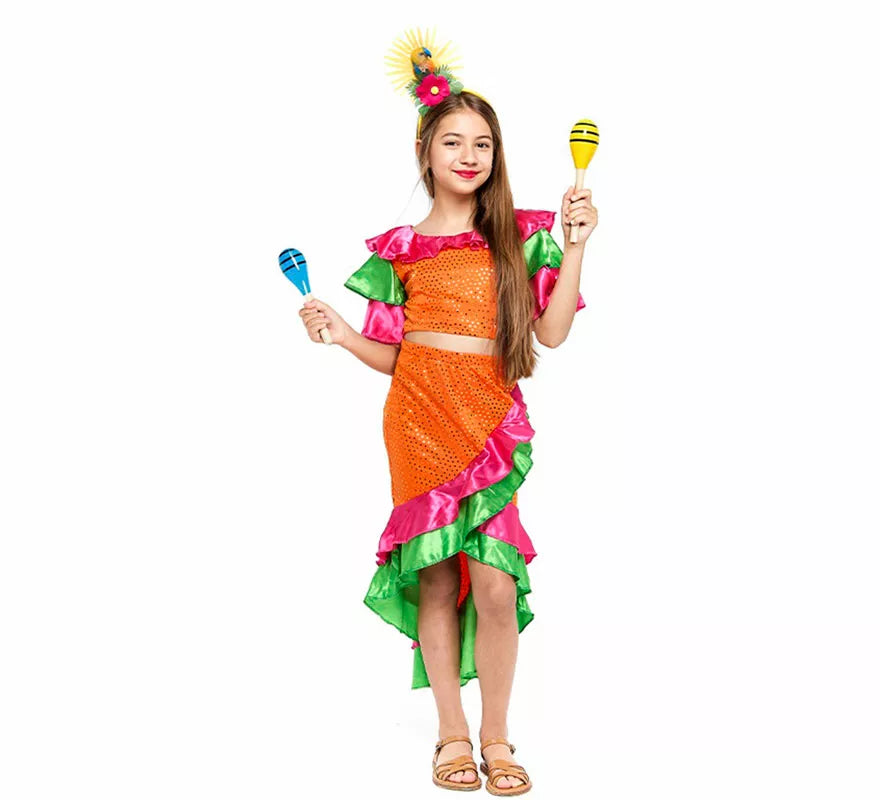 Translation missing: es.Disfraz de Reina de Samba para niña