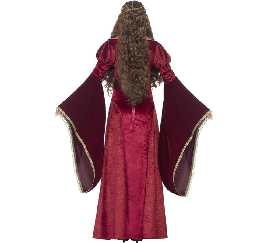 Translation missing: es.Disfraz de Reina Medieval Burdeos para mujer
