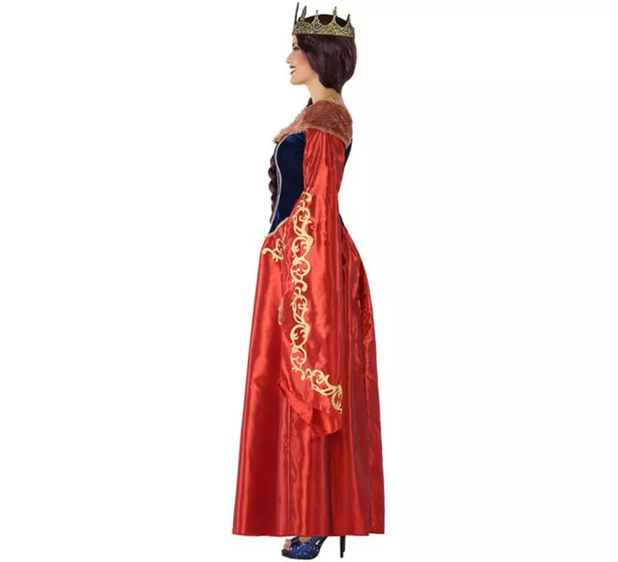 Translation missing: es.Disfraz de Reina Medieval Roja para mujer