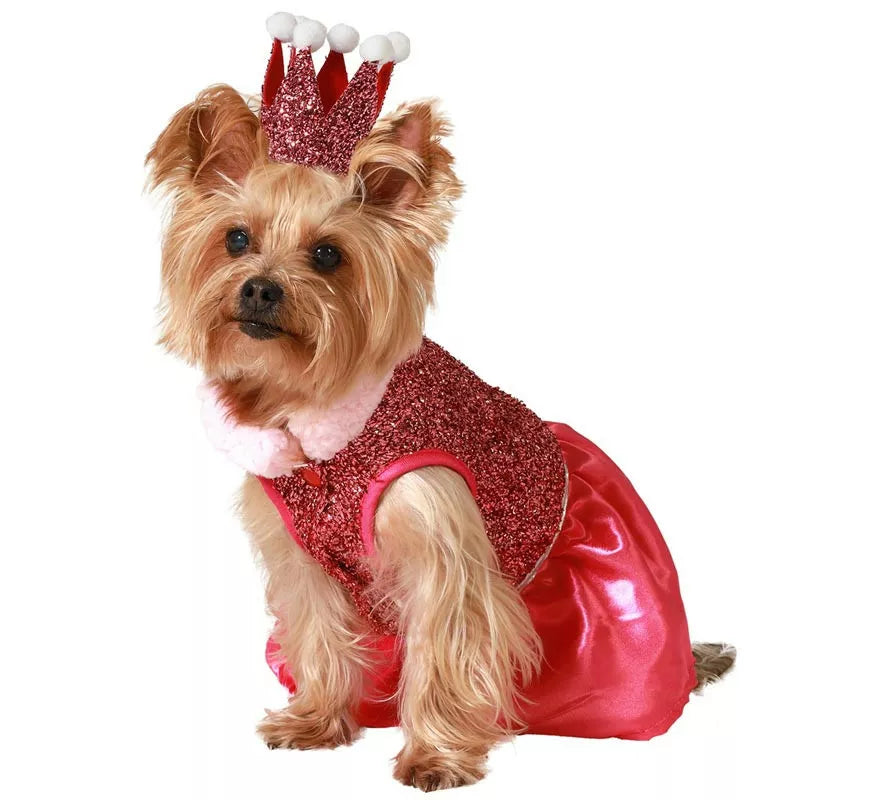 Disfraz de Reina Rosa para perro