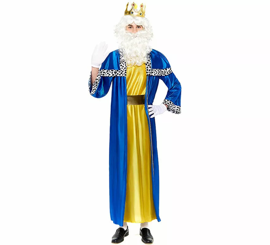 Translation missing: es.Disfraz de Rey Mago azul para hombre