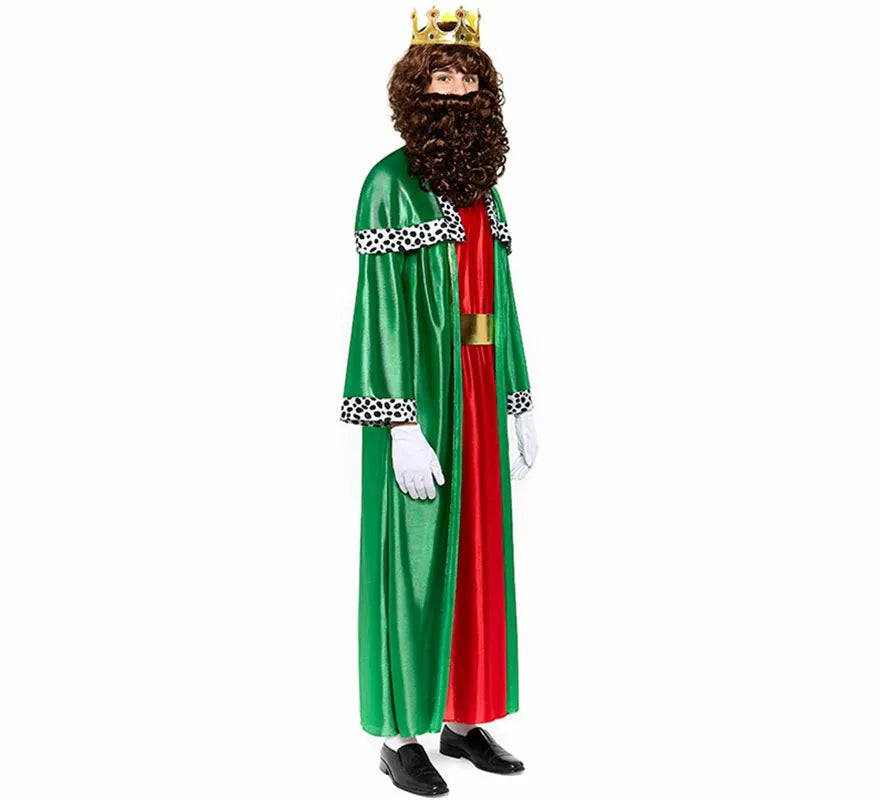 Translation missing: es.Disfraz de Rey Mago verde para hombre