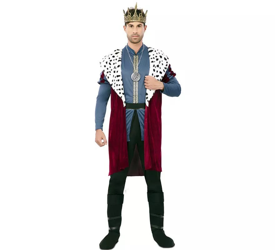 Translation missing: es.Disfraz de Rey Medieval con estampado deluxe para hombre