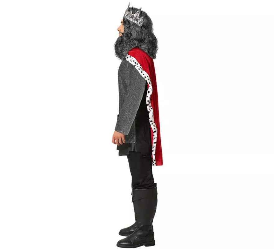 Translation missing: es.Disfraz de Rey Medieval Gris para hombre