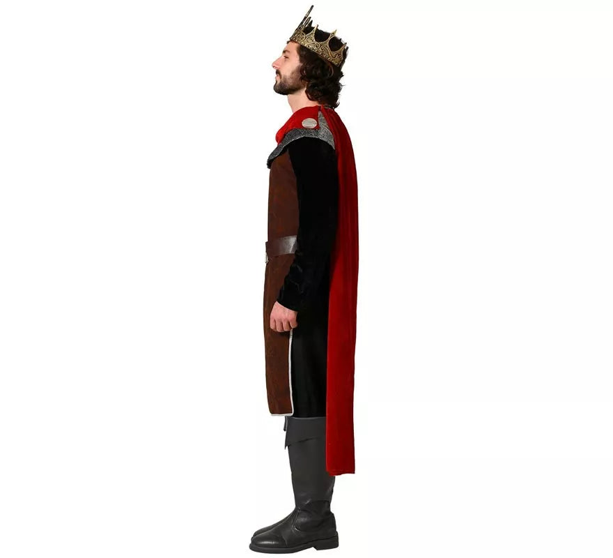 Translation missing: es.Disfraz de Rey Medieval rojo para hombre