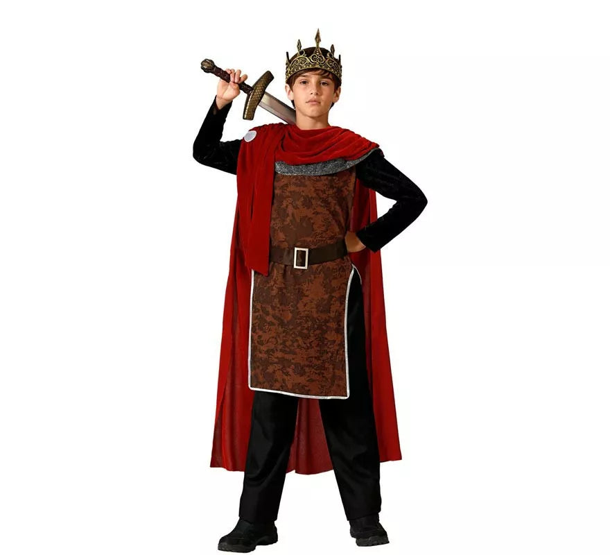 Translation missing: es.Disfraz de Rey Medieval rojo para niño