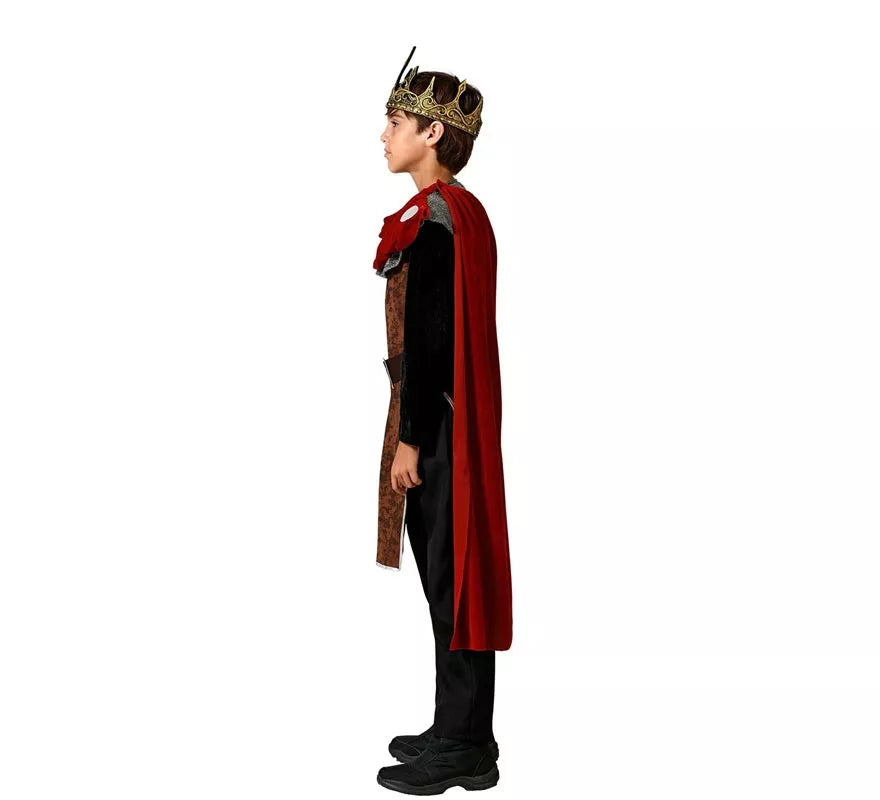 Translation missing: es.Disfraz de Rey Medieval rojo para niño