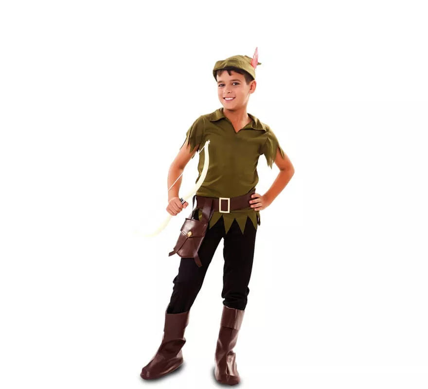 Translation missing: es.Disfraz de Robin Hood con bolso para niño