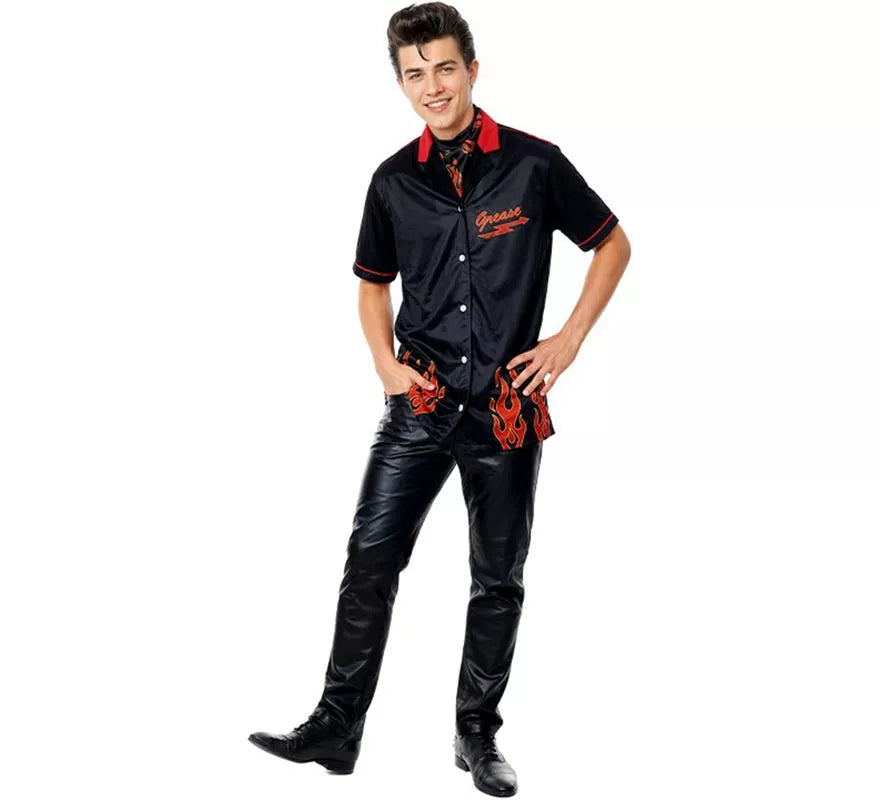 Translation missing: es.Disfraz de Rockabilly Negro Años 50 para hombre