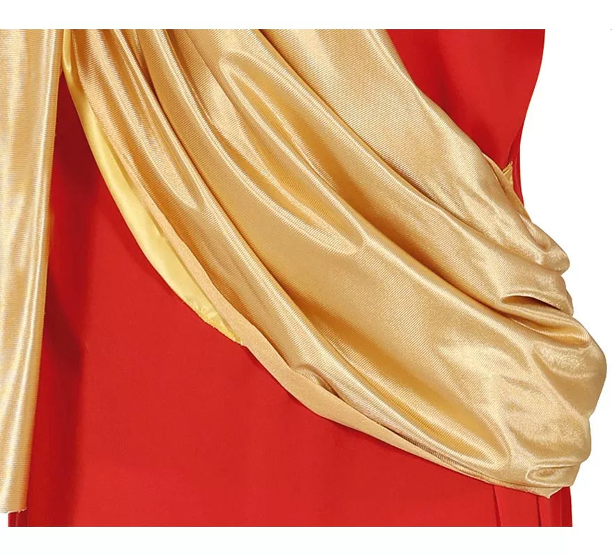 Translation missing: es.Disfraz de Romano rojo y dorado para hombre