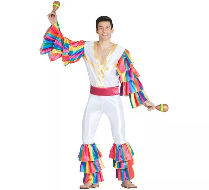 Translation missing: es.Disfraz de Rumbero Blanco para hombre