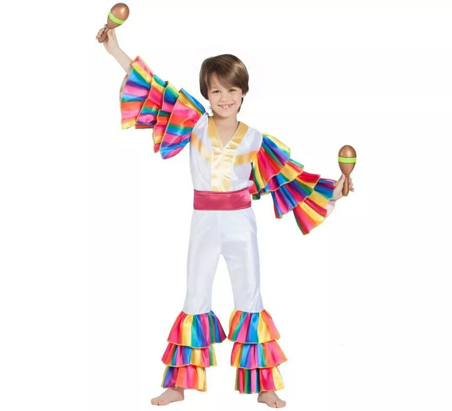 Translation missing: es.Disfraz de Rumbero Blanco para niño
